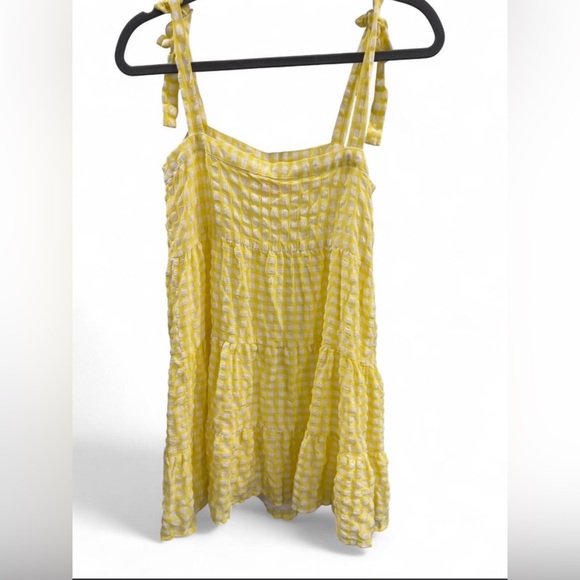 Pink Lily Dresses & Skirts - Pink Lily Yellow Gingham Tie-Strap dress